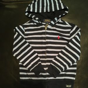 Striped kids polo jacket Sz 5